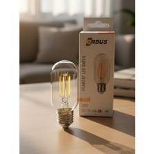 Orbus TC45 4W LED Ampul E27 Sarı Işık 2700K 400Lm Filament Clear
