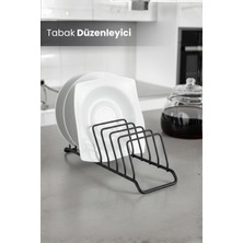 Orvila 9 Bölmeli Tabaklık ve Tabak Düzenleyici Mini Bulaşıklık - Dolap Içi Çay Kahve Tablası Düzenleyici