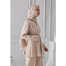 Ges Shop Kadın Bej Abiye Janjan Şal