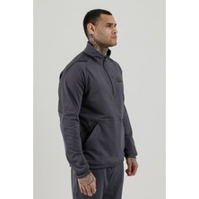 Airlife Stronger High Rsı 5 7 Yarım Fermuarlı Erkek Dik Yaka Sweatshirt Füme