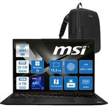 MSI Msı Prestıge 13 Aı+ Ukiyoe Edition Intel Ultra 9 288V 32GB 4tb SSD Windows 11 Pro 13.3" 2.8k (2880 x 1800) OLED Taşınabilir Bilgisayar A2VMG092TRP05 + Zetta Çanta