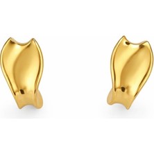 New Obsessions Altın Çelik Dalga Küpe