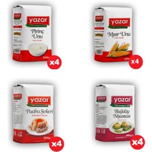 Yazar Pirinç Unu+Mısır Unu+Pudra Şekeri+Buğday Nişastası Seti 16'lı