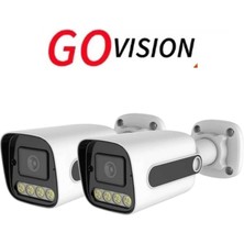 Go Vision 2 Adet Ip Güvenlik Kamerası - 5mp Dış Mekan Kamera, 3.6mm Lens, Poe, Warm LED Gece Görüşlü