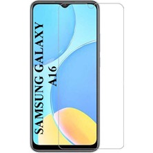 Elixem Samsung A16 Uyumlu 9H Düz Şeffaf Ekran Koruyucu Temperli Cam