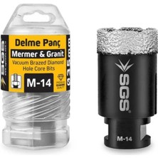 Sgs Mermer & Granit Delme Panç M14 - 35 mm Dayanıklı Çelik Malzemeden Üretilmiştir