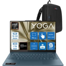 Lenovo Yoga 7 2-In-1 14AKP10 Amd Ryzen™ Aı 7 350 16GB Ddr5 1tb SSD 14" Wuxga (1920X1200) OLED 600NITS Touch Freedos Taşınabilir Bilgisayar+Lenovo® Yoga® Pen 83JR009VTRF13+ZETTAÇANTA