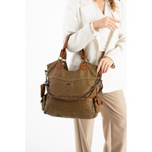 571 Collections Yıkanmış Deri Omuz Çantası Kahverengi (Model: 571-9-10E)