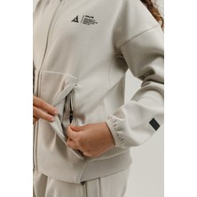 Airlife Clubby Ir Zone Tam Boy Fermuarlı Genç Çocuk Kapüşonlu Sweatshirt Taş