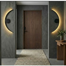 Acrolite Dekoratif Modern Duvar Aplik (Oturma Odası, Yatak Odası, Yemek Odası, Banyo, Kafe) L:60CM Siyah 3000K