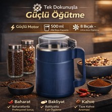 Polham Süper Güçlü Motor 500 ml Paslanmaz Çelik 8 Bıçaklı Kompakt Baharat, Bakliyat ve Kahve Öğütücü