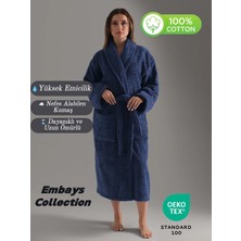 Embays Collection Bukle Bornoz, Şal Yaka Bornoz ,Pamuklu Kadın / Erkek Unisex Bornoz