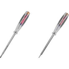 İzeltaş Profesyonel Kontrol Kalemi Seti - Düz ve Yıldız Uçlu Elektrikçi Tipi (Yüksek Gerilim Korumalı) 2 Li Set