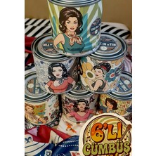 6 Adet Retro Kutulu Fular – Teneke Kutuda Yasemin Kokulu Hediye Seti