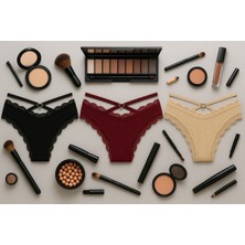 Mavi Qumsal Ribana Halkalı Bikini 3'lü Set