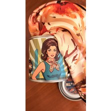 Time in a Tin Hazan Paleti Saten Fular – Ipeksi Retro Teneke Kutuda Yasemin Kokulu Hediye Seti