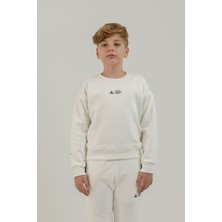 Airlife Clubby Ir Zone Sıfır Yaka Genç Çocuk Sweatshirt Beyaz
