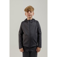 Airlife Power 22 Cr Line Tam Boy Fermuarlı Genç Çocuk (Erkek) Kapüşonlu Sweatshirt Füme