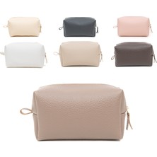 Yul Atelier Vegan Deri Metal Fermuarlı Makyaj Çantası – Günlük & Seyahat Kullanım