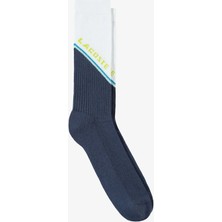 Lacoste Unisex Renk Bloklu Lacivert Çorap
