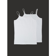 Blackspade Kız Çocuk Atlet 2'li Paket 1296 - Beyaz