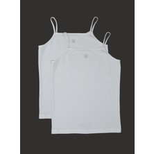 Blackspade Kız Çocuk Atlet 2'li Paket 1296 - Beyaz