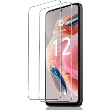 Elixem Xiaomi Note 12 Xiaomi Note 12 Pro Uyumlu 9H Düz Şeffaf Ekran Koruyucu Temperli Cam