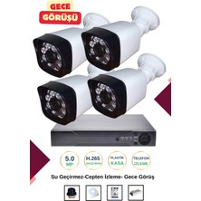 OEM Irtech-4 Kameralı Güvenlik Kamera Seti Gece Görüşlü-Su Geçirmez-Tak Çalıştır G02