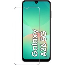 Elixem Samsung A26 5G Uyumlu 9H Düz Şeffaf Ekran Koruyucu Temperli Cam