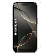 Elixem İphone 16E Uyumlu 9H Düz Şeffaf Ekran Koruyucu Temperli Cam