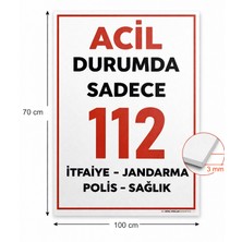 Dijidepo "acil Durumda Sadece 112" Uyarı Levhası