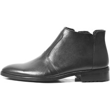 Onlo Ayakkabı MB.1092 Hakiki Deri Siyah Klasik Erkek Bot