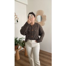 Nihanello Butik Ajurlu Büyük Düğmeli Hırka