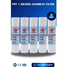 Aquatime Açık Kasa Su Arıtma Cihazı Uyumlu 10\'\' Inch 1 Mikron Sediment Spun Filtre ( 5 Adet )