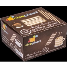 Niceplast GZ1890 Tahta Karıştırıcı Bambu Çubuk 500'LÜ