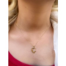 Uzundağ Kuyumculuk 14 Ayar Füzyon Ç Harfli Kolye