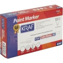Kraf Paint Markör 830 Beyaz 12 Li Kutu