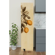 Hediyeler Kapında "zelvin" Lemona Tek Kapaklı Raflı Kiler Dolabı Banyo Dolabı Mutfak Erzak Dolabı Çok Amaçlı Dolap