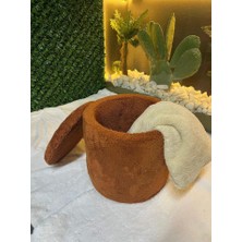 Eda Hacıoğlu Edam Bedding Group Teddy Kumaşlı Sandıklı Yuvarlak Puf