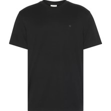 Calvin Klein Erkek Logo Nakışlı Supima Pamuk T-Shirt - Siyah
