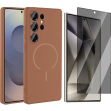 Vendas Samsung Galaxy S25 Ultra Kılıf M-safe Şarj Özellikli Zore Meta Kapak + Hayalet Ekran Koruyucu