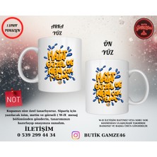 "kişiye Özel Isimli ve Çiçekli Baş Harf Tasarımlı Porselen Kupa"