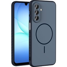 HTstore Galaxy Uyumlu A17 Kılıf M-Safe Şarj Özellikli Zore Tea Kapak-Lacivert