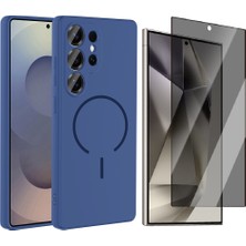 Vendas Samsung Galaxy S25 Ultra Kılıf M-safe Şarj Özellikli Zore Meta Kapak + Hayalet Ekran Koruyucu