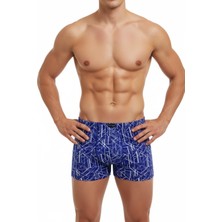 İki Yıldız Erkek Likralı Baskı Desenli Boxer  BGL-ST05009