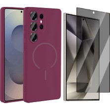 Vendas Samsung Galaxy S25 Ultra Kılıf M-safe Şarj Özellikli Zore Meta Kapak + Hayalet Ekran Koruyucu