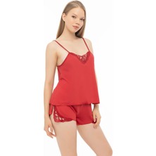 Mikro Penye Kumaş Şortlu Pijama Takımı