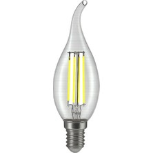 Orbus Rustik Kıvrık Tc3 4W E14 LED Filament Ampul | 2700K Sıcak Işık