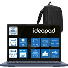 Lenovo Ideapad Slim 5 14IRH10  Intel Core I7-13620H 32GB Ddr5 256GB SSD Intel® UHD Graphics 14" Wuxga (1920X1200) IPS 300NITS WIN11HOME Taşınabilir Bilgisayar 83HR000UTRH11+ZETTAÇANTA