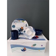 Keramika Astro 4 Parça Seramik Mama Takımı + 10 Lt Saklama Kutusu Kolay Temizlenebilir